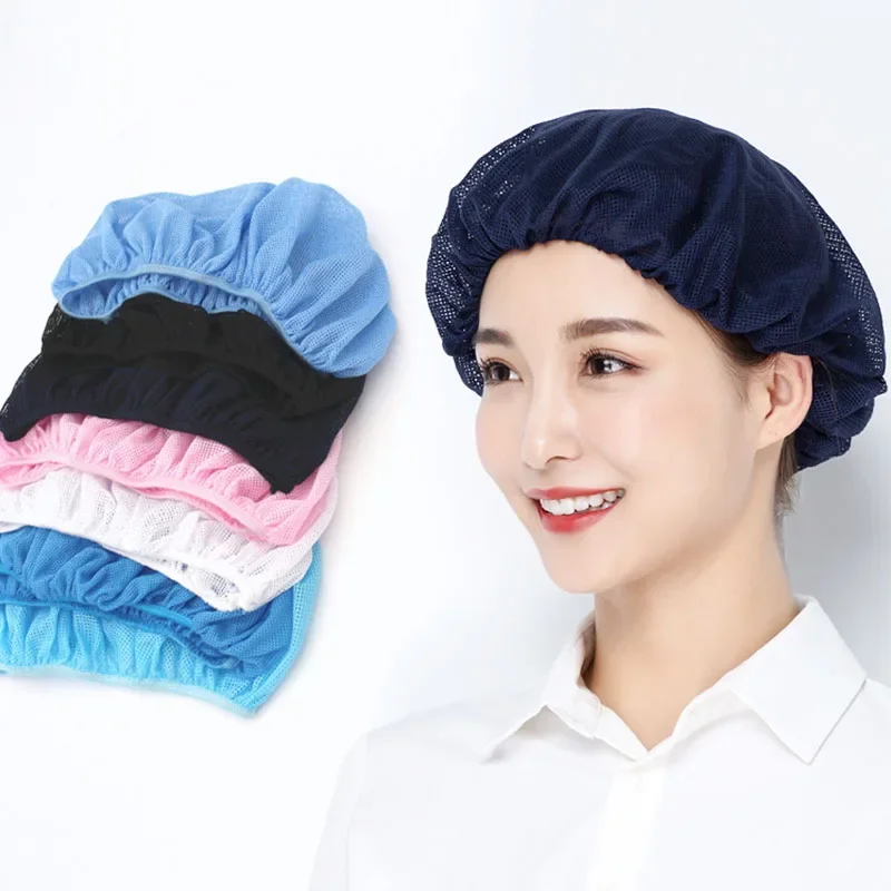 Multicolor Food Service Net Hat Kitchen Work Hats Canteen Restaurant Cook Caps Bakery Baking Workshop Breathable Work Cap