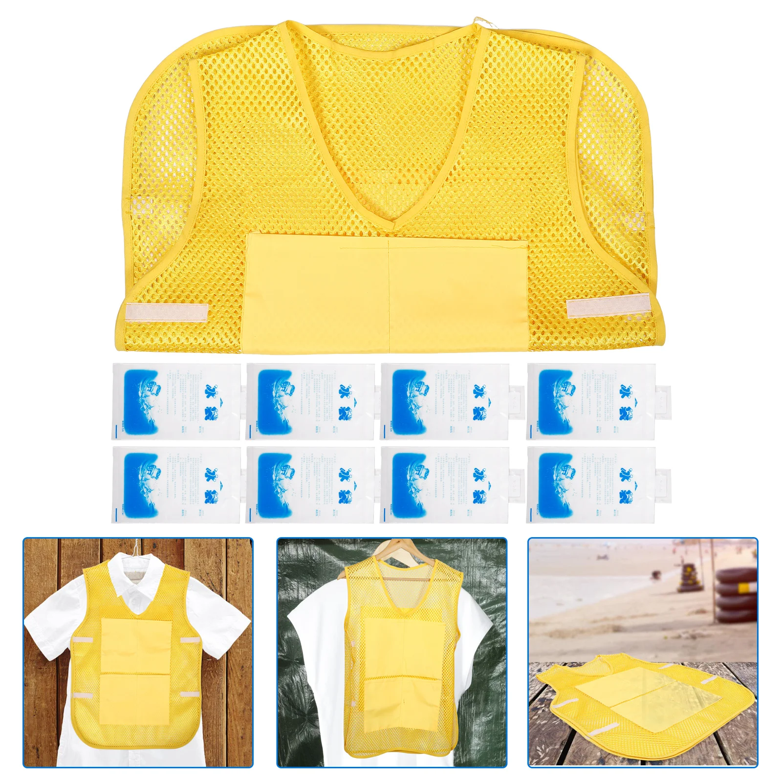 

Охлаждающий жилет, жаркое лето для мужчин, спортивные жилеты, женские полиэстеровые (полиэфирное волокно), рабочая одежда для холода