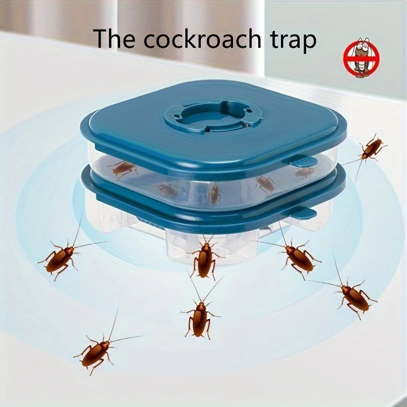 Efficient No-Bait Cockroach Trap - Reusable Insect & Pest Control Box for Roaches, Spiders, Ants Household Gadgets Catching Box