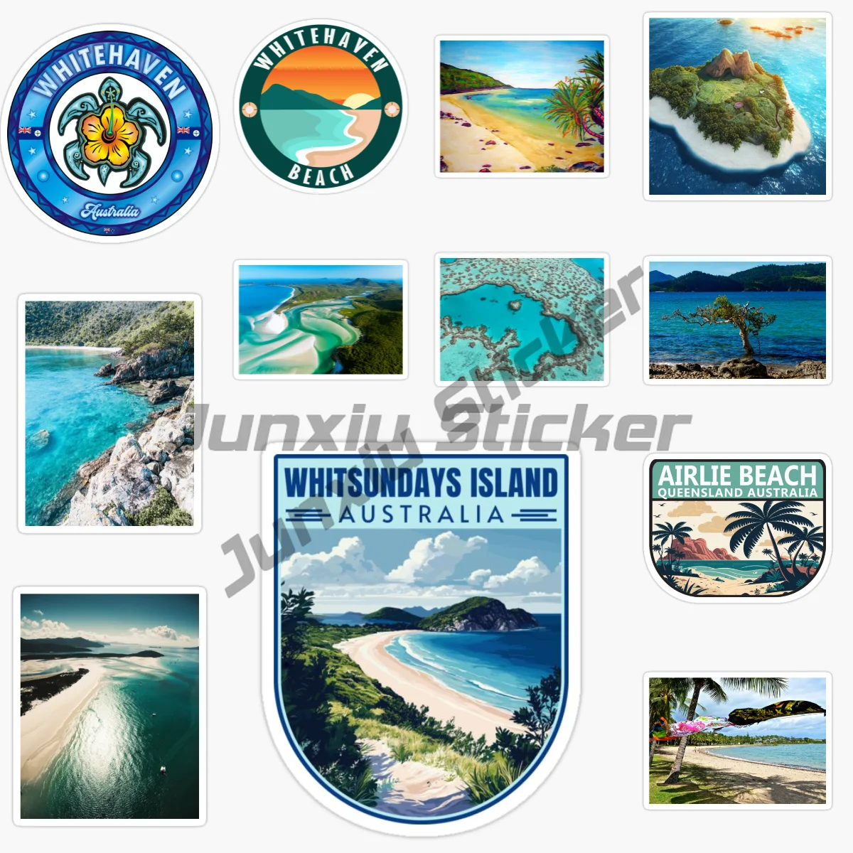

Whitsunday Islands Australia Coral Sea Whitehaven Beach Landscape Vinyl Car Sticker Self Adhesive JDM Decal