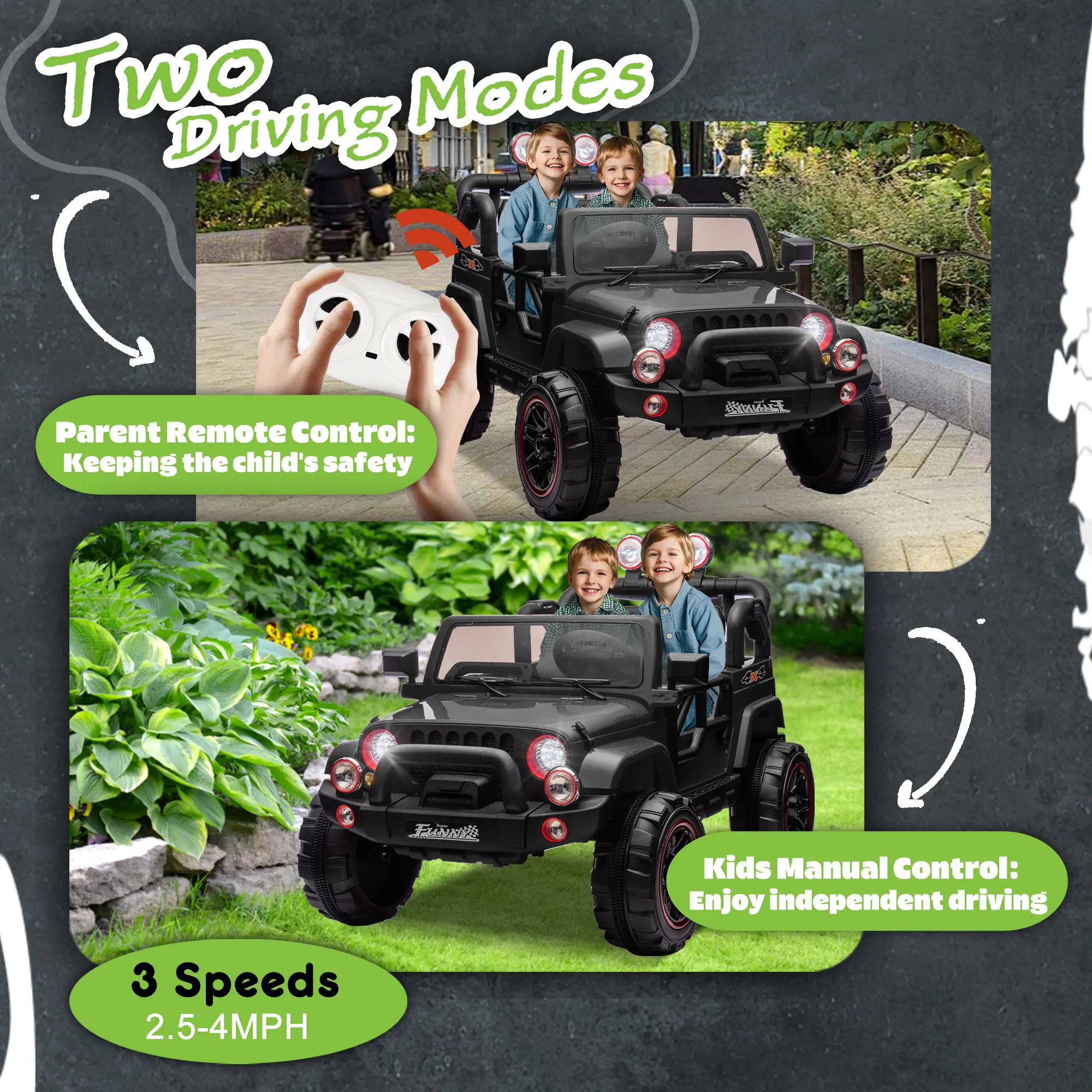 รถยนต์ไฟฟ้าสำหรับเด็ก 24V 80W  - Kids Outdoor Electric Car บทวิจารณ์และราคา