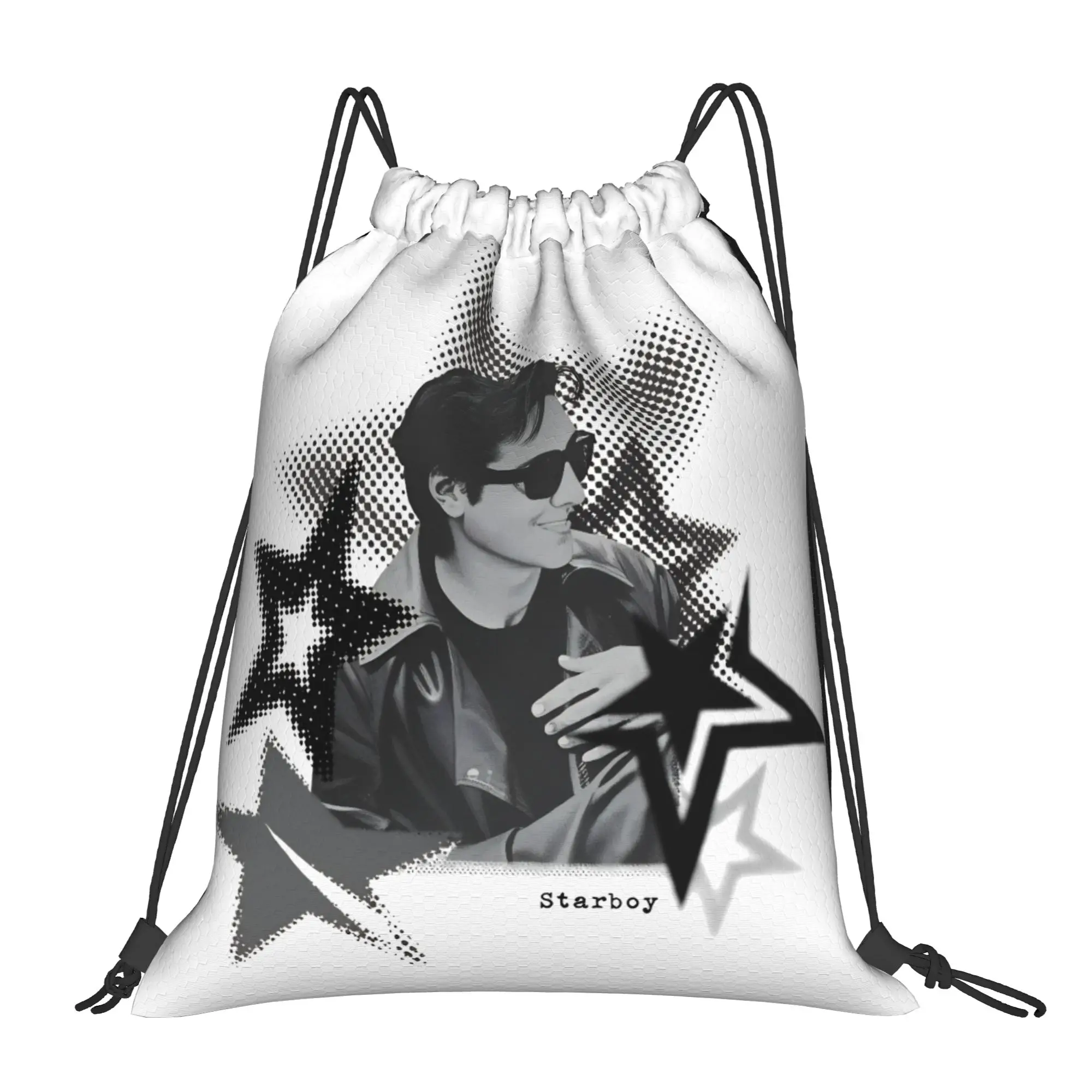 Hudson Williams Drawstring Bag  YSK Fashion Water Resistant Sackpack String Bags Unisex Football Gym Backpack