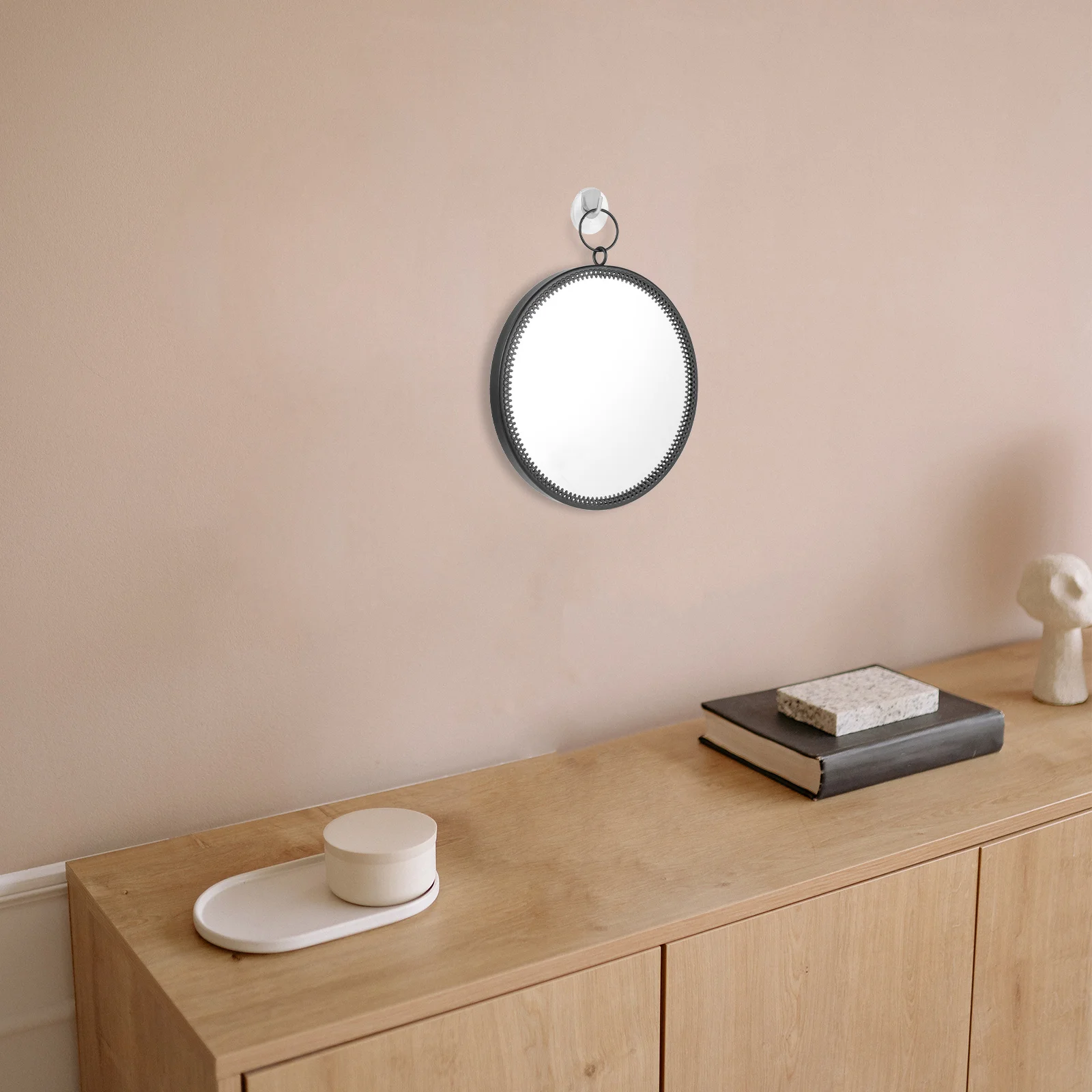 

Round Wall Mirror Hanging Decorative Bathroom Bedroom Vanity No Odor Fade Proof Wall Hanging Mirror