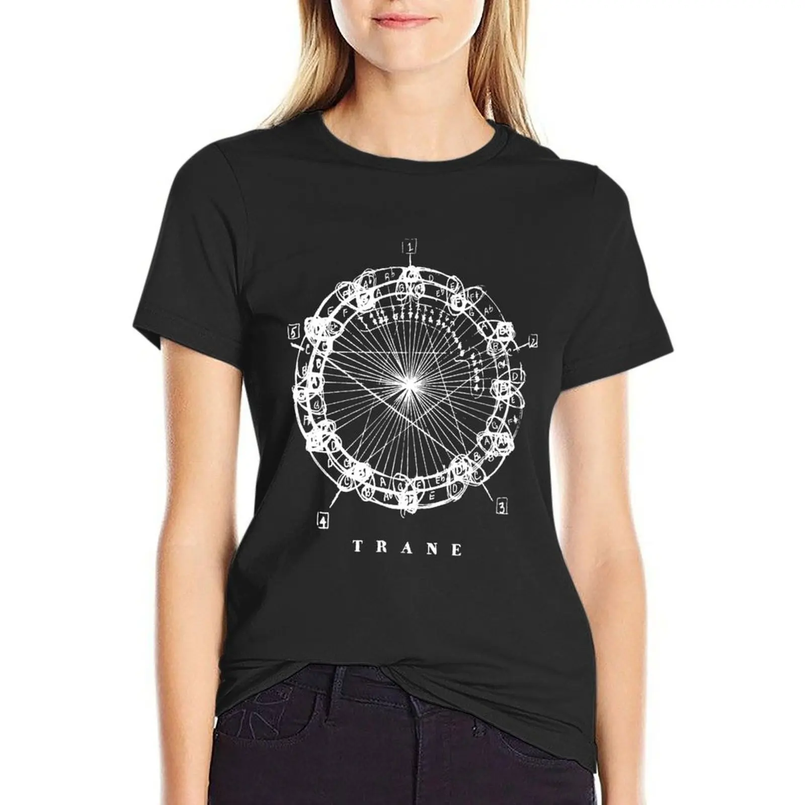 

Coltrane Chord Changes Mandala (light design) T-Shirt hippie clothes korean fashion summer top graphic t-shirts for Women