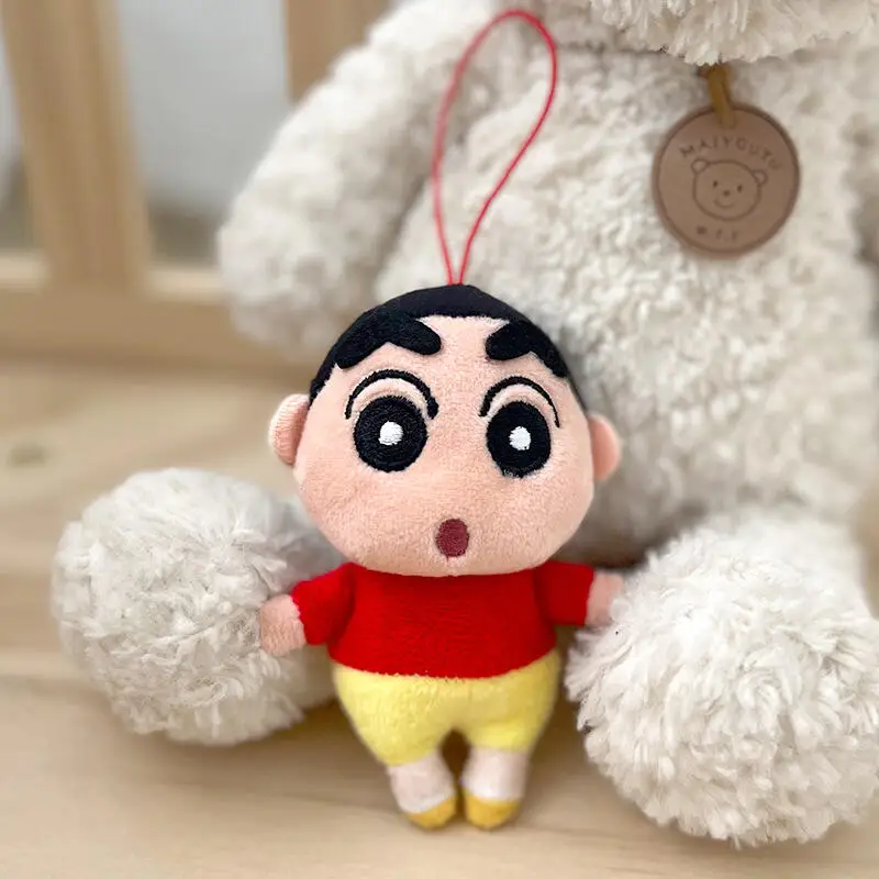 Crayon Shinchan Cartoon Plush Doll Pendant Soft Hanging Ornament Decor for Backpack Bag Anime Lovers Practical Birthday Gift