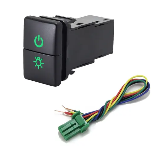 Imagen 2 del producto Interruptor de luz antiniebla doble, fuente de alimentación LED, botón de faro de maletero de Radar para Toyota Corolla Prado LEVIN para Mitsubishi L200 Outlander