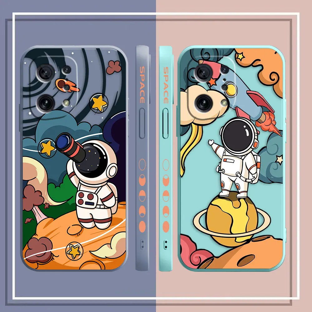 Phone Case For OPPO OPPO FIND X5 X6 X3 X2 REALME 6 7 X7 X50 RENO ACE 2 4G 5G PRO Case Funda Cqoue Shell Space Astronaut Painting