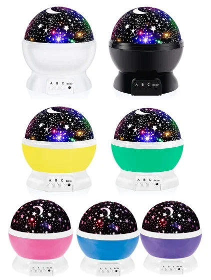 Projetor estrelado luz noturna rotativa céu lua lâmpada galáxia lâmpadas casa quarto decoraçãostarlight luzes de natal para crianças presente