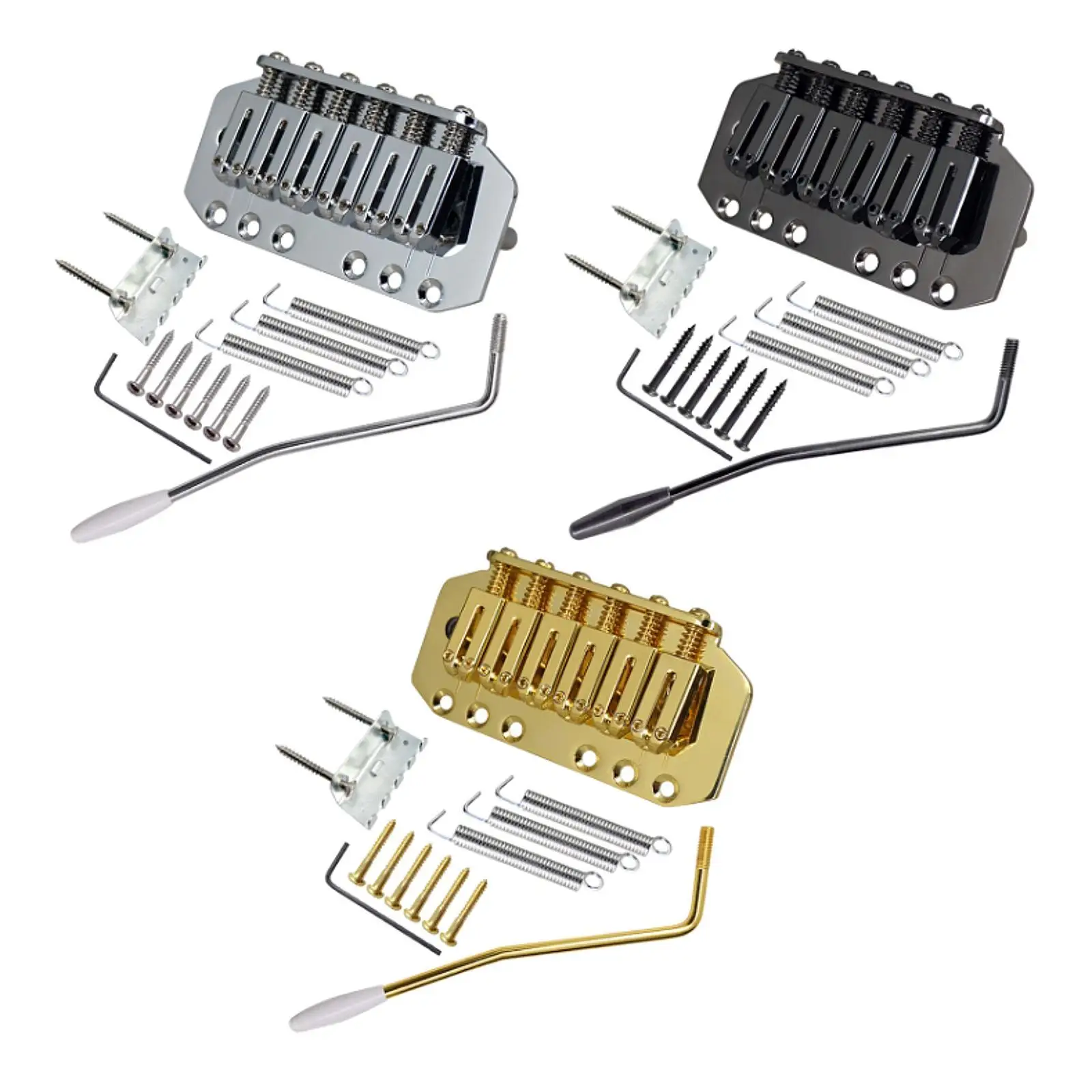 

Electric Guitar Tremolo Bridge Assembly with Screws And Tool for Hardtail Replacement