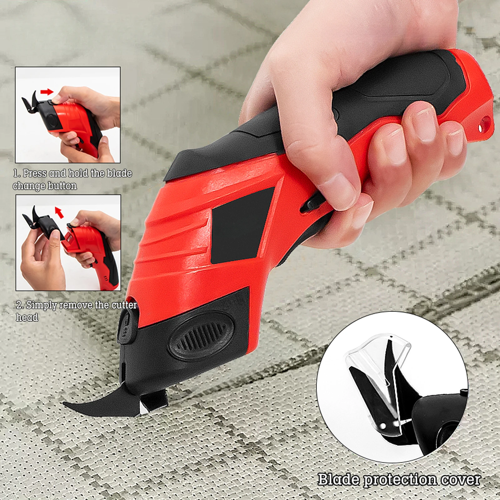 

3.6V Electric Scissors Cloth Cutting Household Handheld Small Machine Rechargeable Fabric Leather Cut Machine