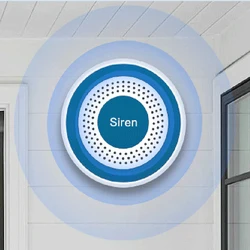 PGST 433MHz Indoor Wireless Siren with Strobe Light Wireless Spot Alarm System for Intruder Alarm System 110dB Wireless Horn