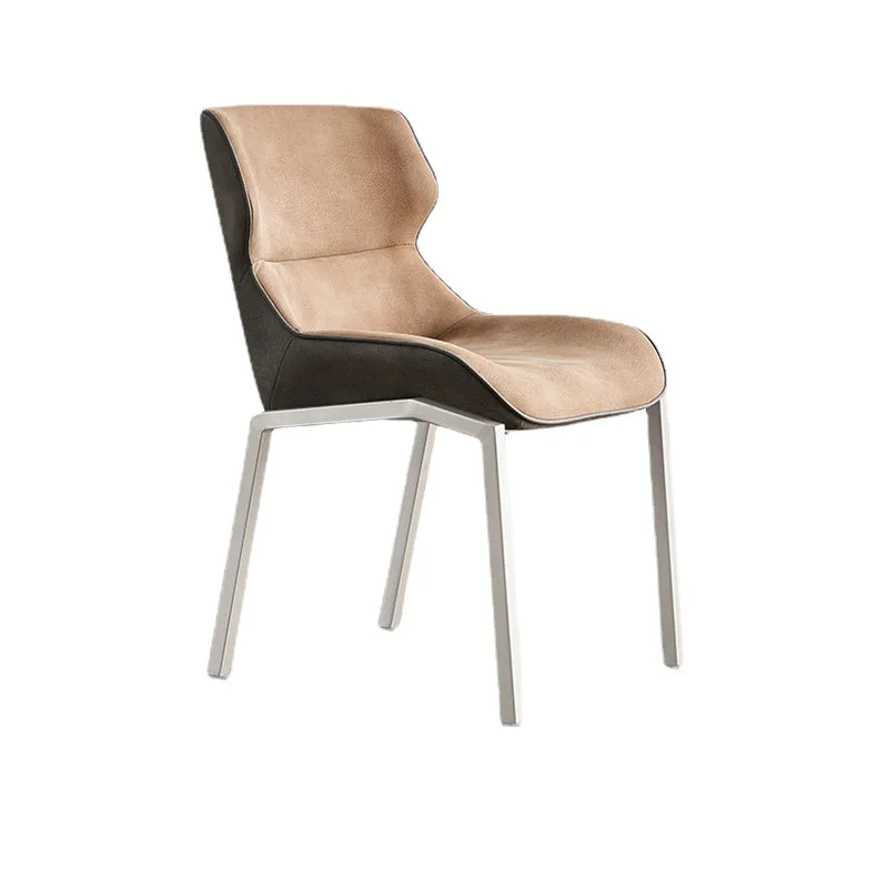 YY Modern Minimalist Faux Leather Dining Chair with Backrest Home Leisure Conference Chair