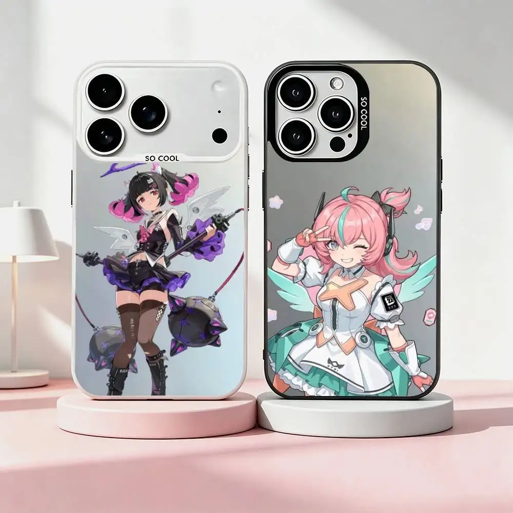 Coque de téléphone Angels of D-Delusion ZZZ pour iPhone 17, 16, 15, 14, 13, 12, 11 Plus, Pro Max, XS, étui coloré argenté, cadeau
