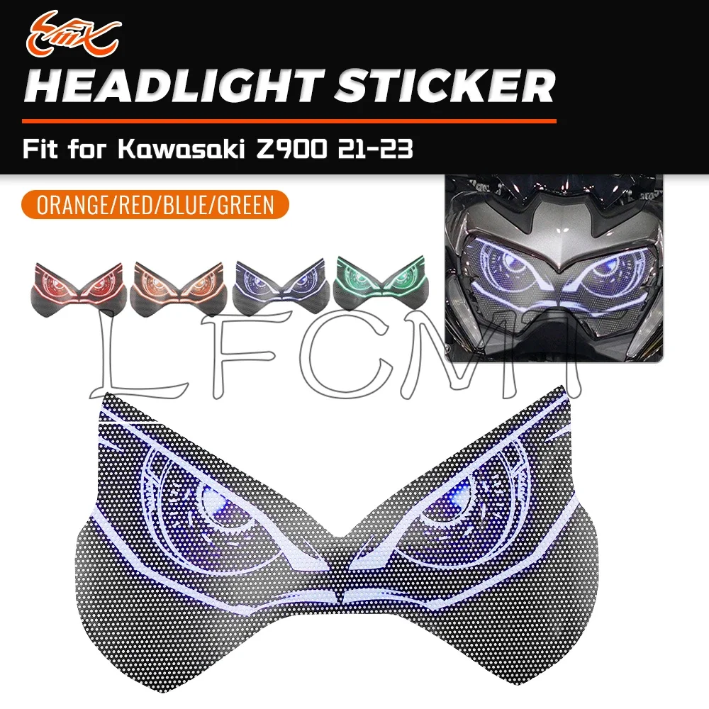 

Motorcycle Front Fairing Headlight Protective Film Sticker Head Light Protection Eye Decal Fit for KAWASAKI Z900 Z 900 2021-2023