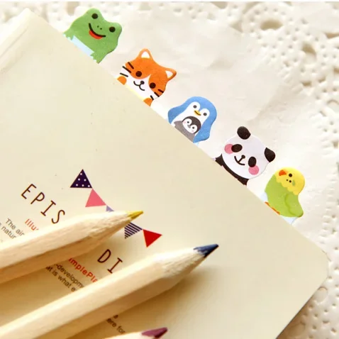 Cute Cartoon Animal Mini Note Post Sticky Notes, Artigos de papelaria coreanos, Sit N Times, Personalidade Paste