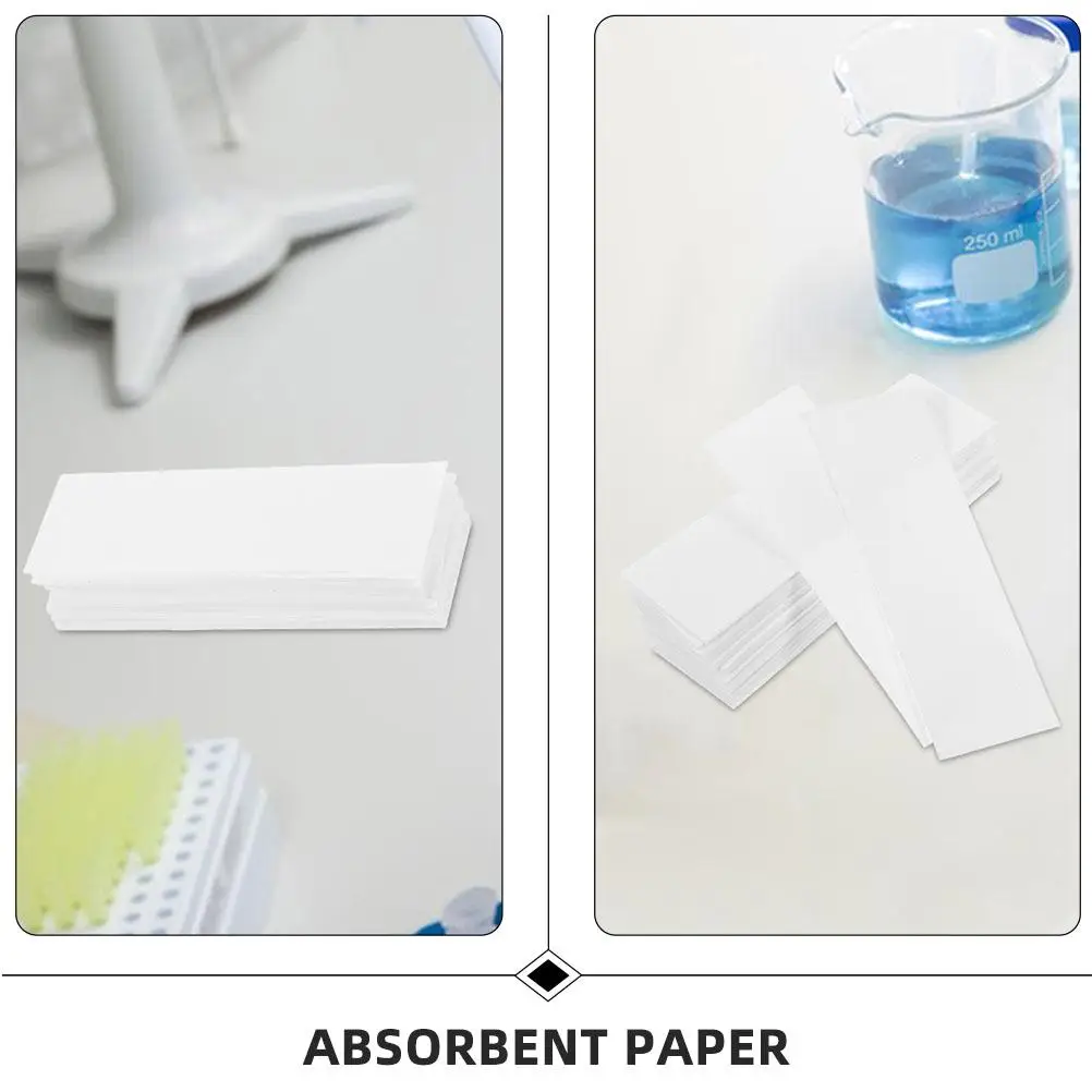 100 Pcs Filter Paper Test High Absorption Chromatography Strip Microscope Dust Removal Lab Equipment Clean Transparent