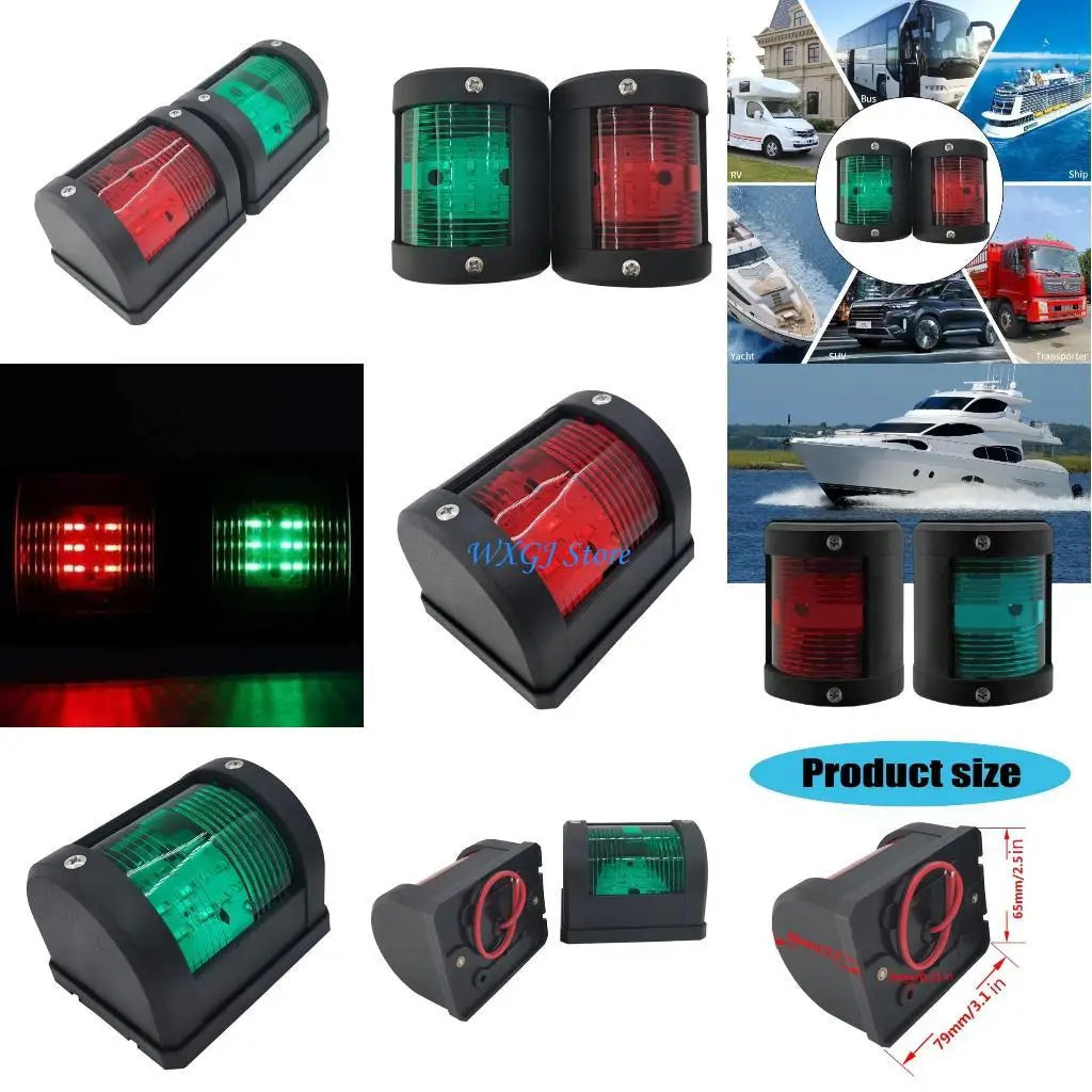 

37JE Uprgades Bright LED Boat Navigation Lights Long Service Safe Lights High Intensity LED Navigational Lights for Mariners