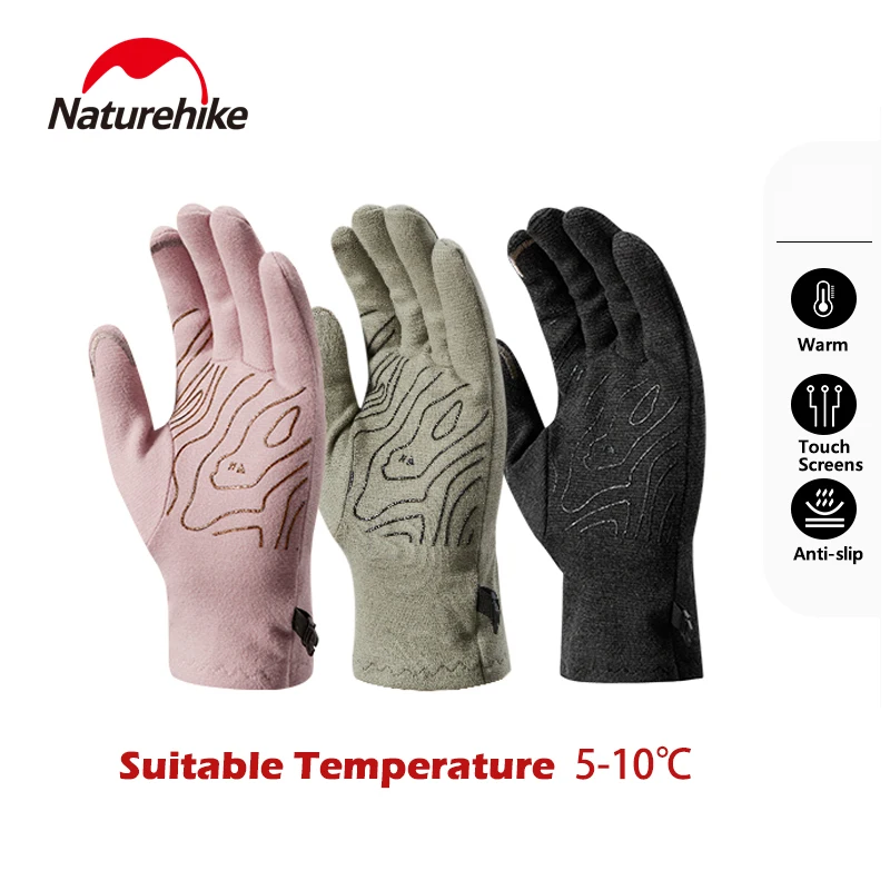 Naturehike Winter Gloves Dralon Warm Touch Screen Cycling Bike Cold Resistance Sports Gloves Outdoor Ski Windproof