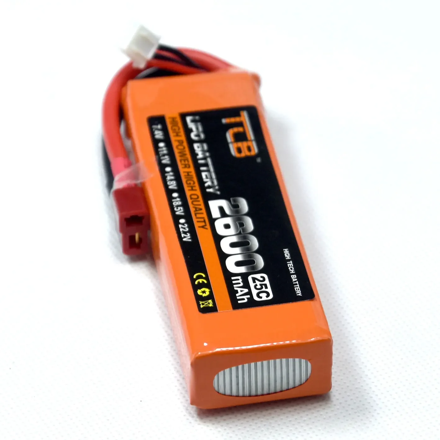 7.4V 2S 2600mAh 25C LiPO Battery T plug max 40C Lipolymer power for RC Model Airplane Glider Helicopter FPV Drone