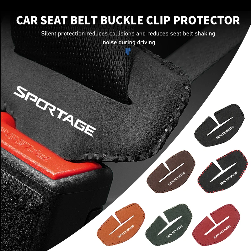 Capa Protetora Anti-Risco para Fivela de Cinto de Segurança em Suede para KIA Sportage Rio K5 K2 Optima Cerato Proceed Venga Sedona