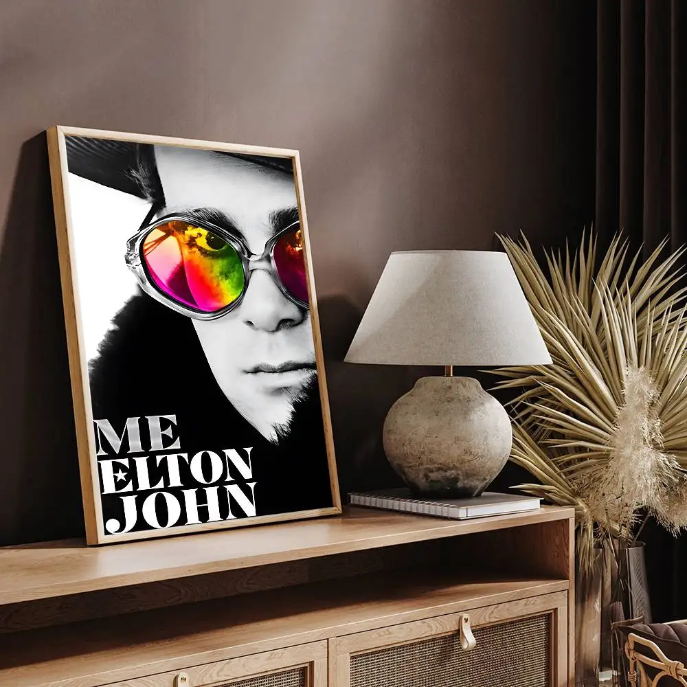 E-Elton J-John ملصقات لاصقة لفيلم يتوهم الجدار ملصق لغرفة المعيشة زخارف للحانات اللوحة الزخرفية خمر