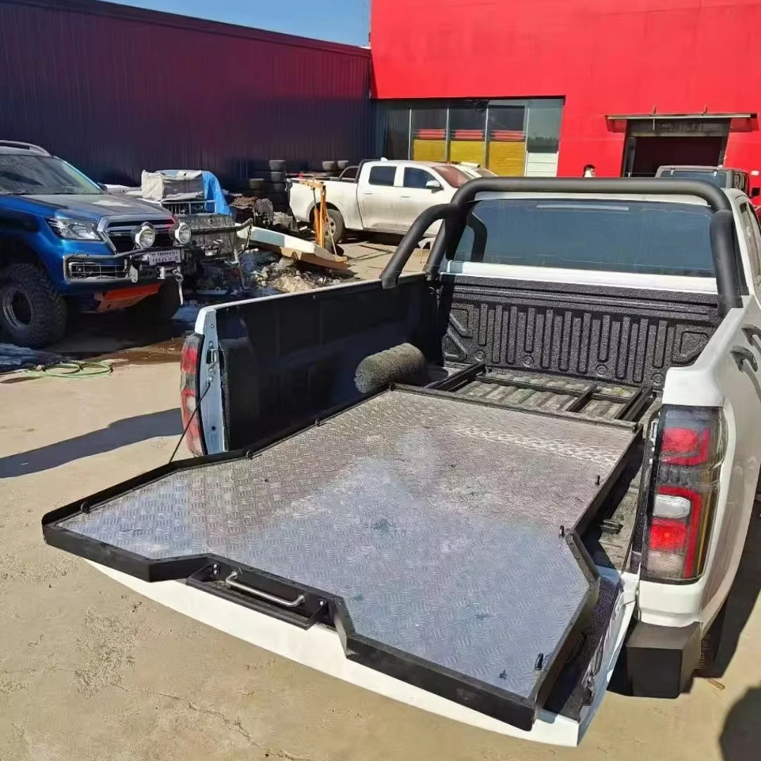 

Aluminum Alloy 4X4 Truck Bed Slider Tray Universal Push-Pull Slide Drawer Tray for Pickup Truck