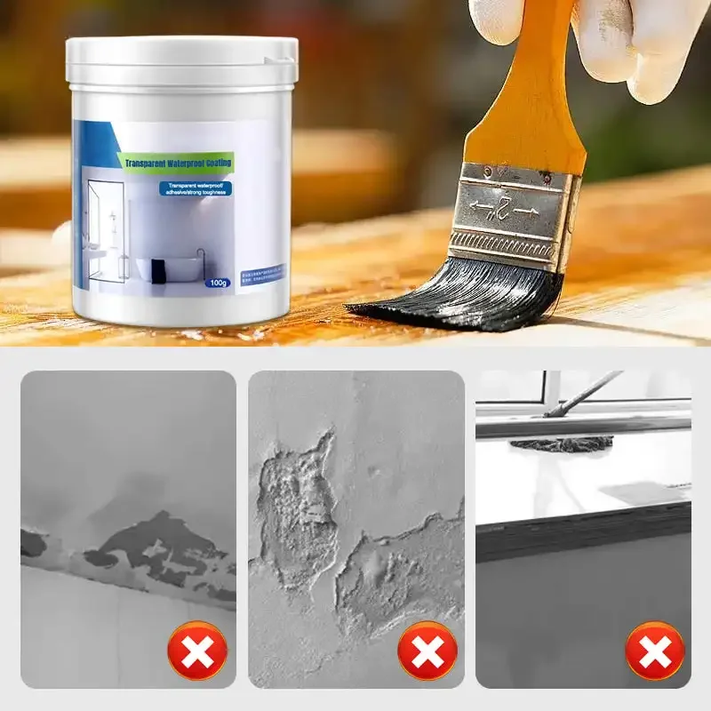 Transparent Waterproof Coating Transparent Waterproof Paint toilet Balcony Smashing Brick Roof Leak Proof Glue Dropshipping