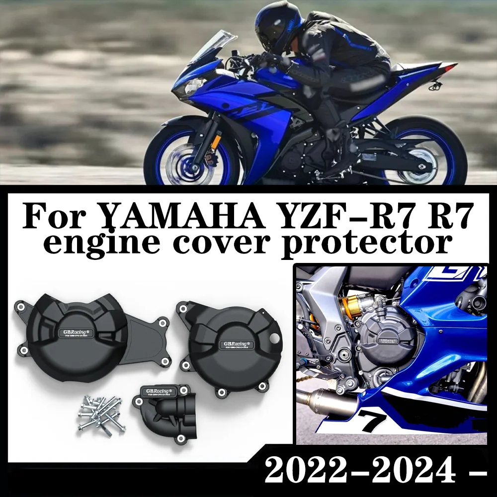 

Motorcycle Engine Cover Sets Bonnet Protector Engine Cover FOR YAMAHA YZF-R7 R7 2022-2024 -