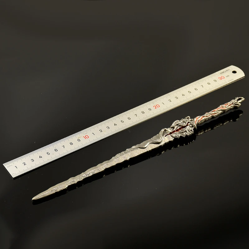 Épée périphérique Da Luo, 30cm/11.81 pouces, monde parfait, modèles entièrement en métal, armes d'arts martiaux, accessoires de Cosplay, ornements, jouets pour garçons