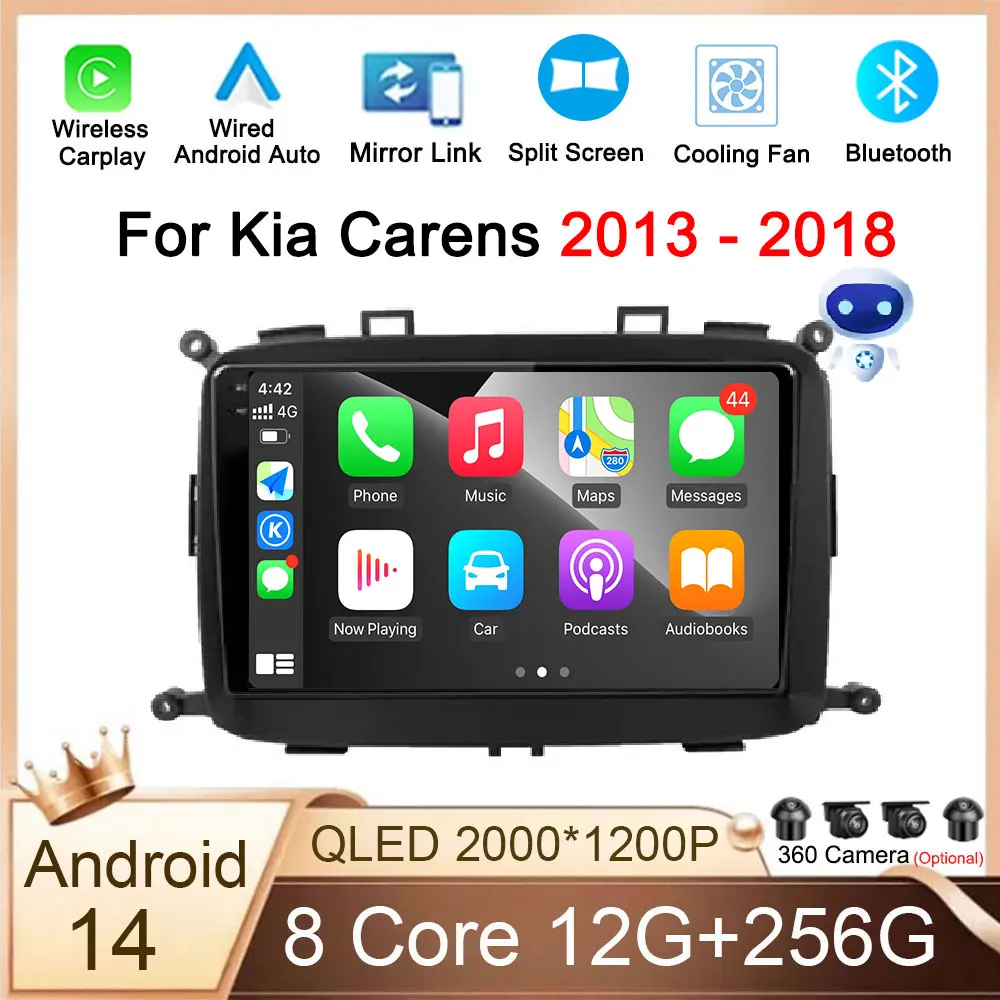 

Android 14 For Kia Carens 2013 2014 2015 2016 2017 2018 Car Radio 4G Multimedia Video Player Navigation GPS Autoradio Audio Auto