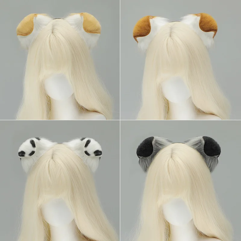 Halloween Floppy Ear Dog Ear Headband Cosplay Prop Little Wolf Dog Shiba Inu Ears For Comic Con Party Hair Accessories