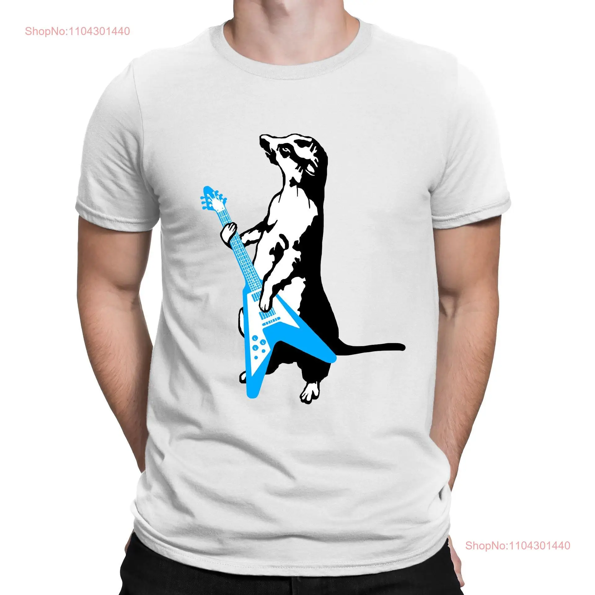 Meerkat Guitarist Rock Electric Guitar Musician T Shirt and Kids Sizes long or short sleeves