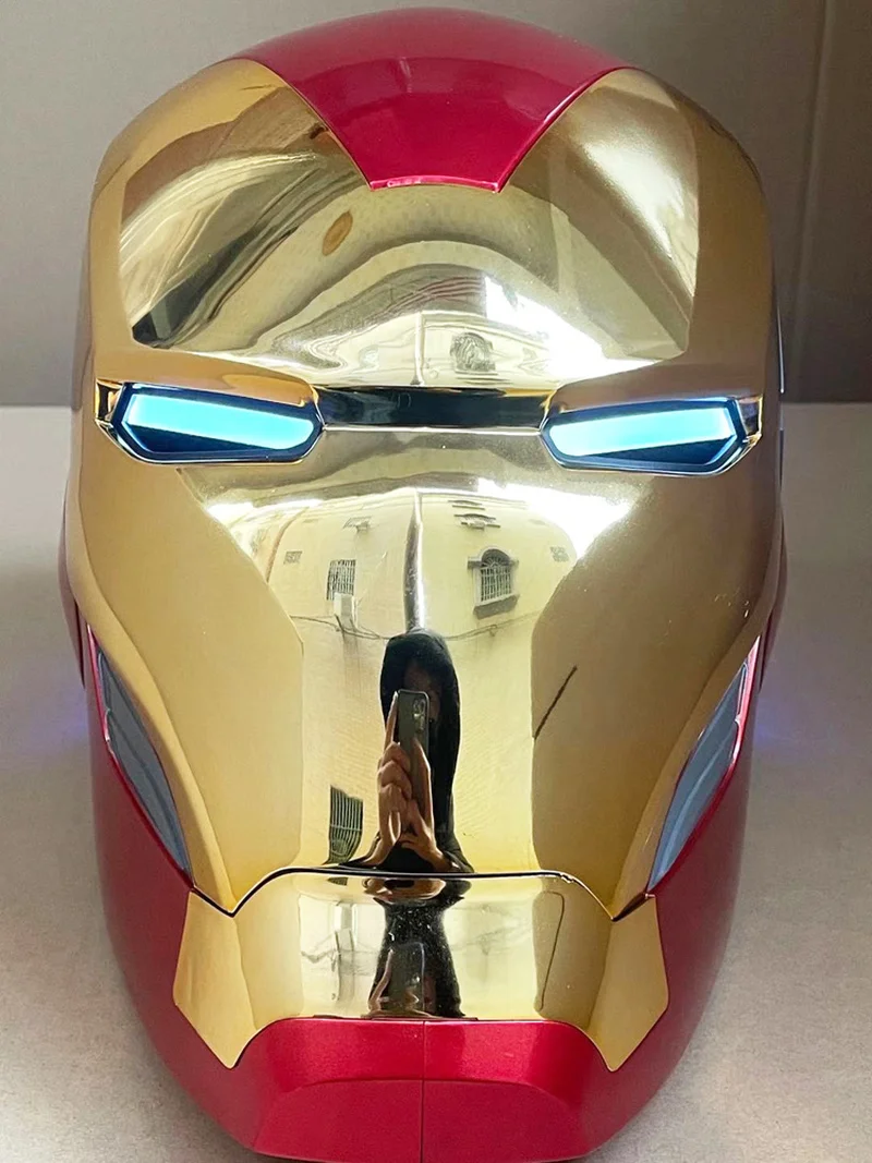 iron man fully automatic helmet MK17 Heartbreaker Wearable Switch to battle mode with eye lights and ear lights in red Iron Man MK50 Iron Man