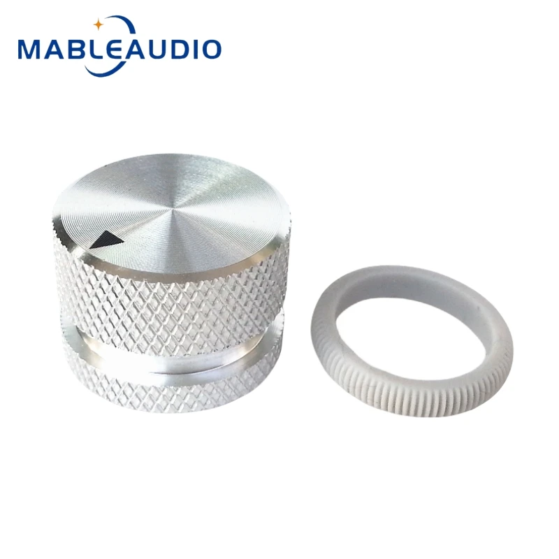 1 Stück 25x18mm Voll aluminium legierung Voll knopf Lautstärke regler Potentiometer Hifi Audio verstärker Farbe Gummiring Rändel knopf – Detail 20