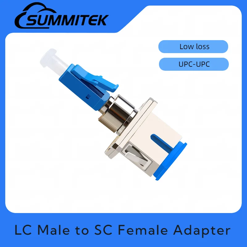 SUMMITEK LC Male to SC Female Fiber Optic Adapter FTTP Optical Patch Cord Pigtail Docking Connector for Visual Fault