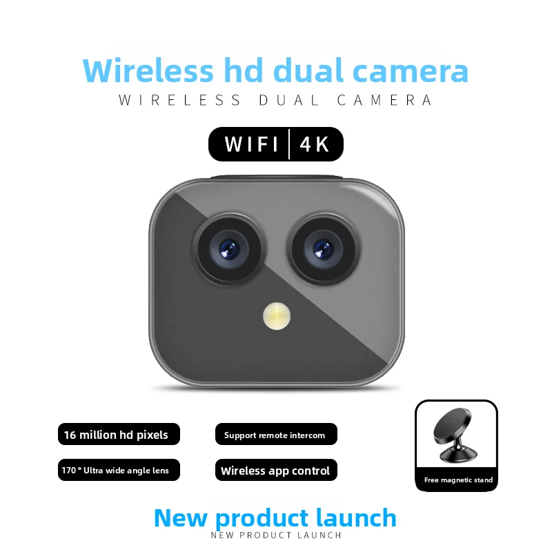 New Product D3 High-Definition 4K Dual-Lens Wifi Camera Mobile Phone Wireless Remote Two-Way Intercom Network Surveillance Camer