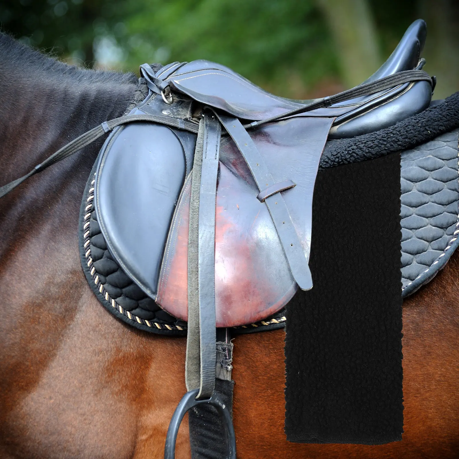 Horse Girth Cover Soft Cushioned Anti Slip Protective Sleeve for Competition Training Trail Riding