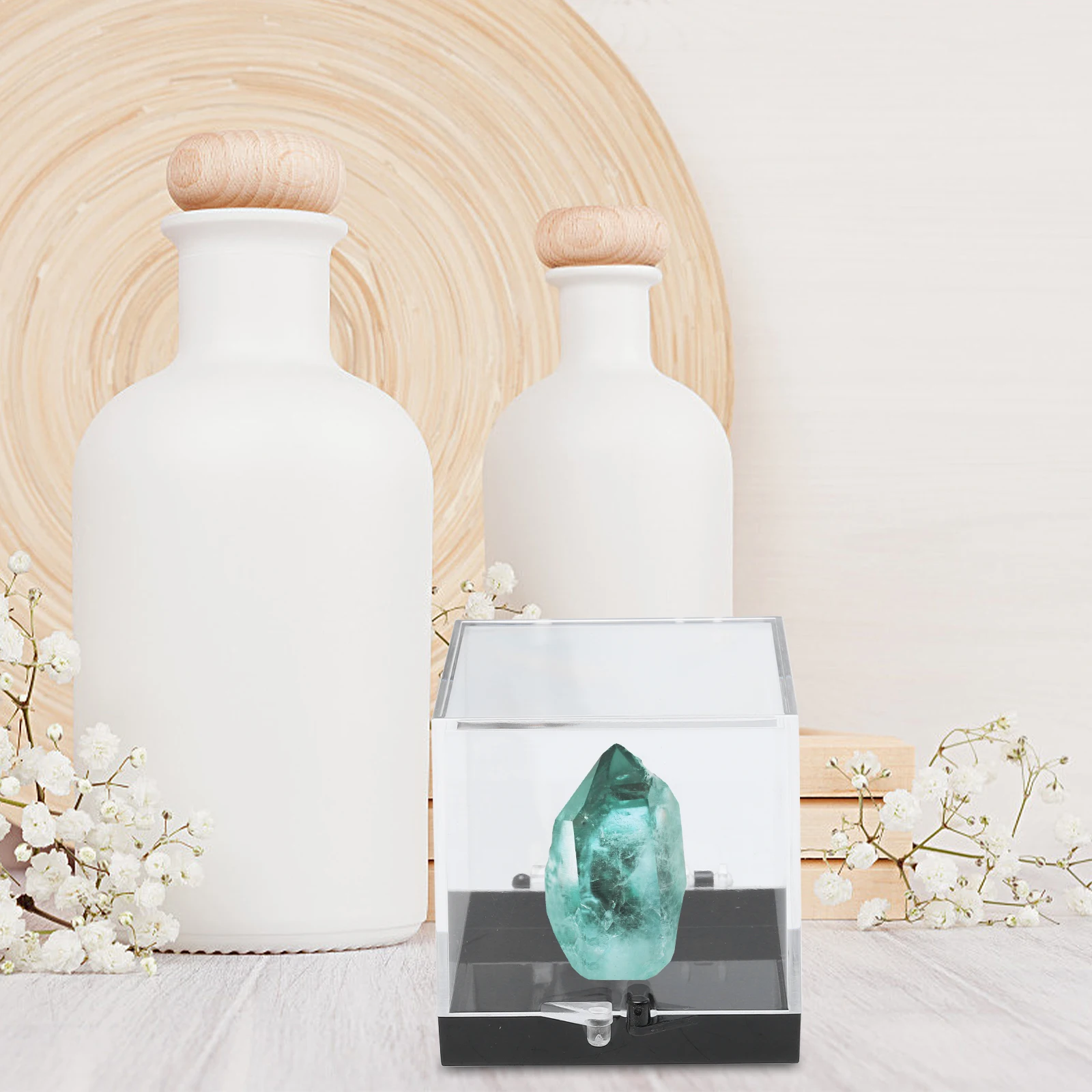 

8Pcs Transparent Plastic Square Specimen Boxes Durable Mineral Storage Case Practical Sample Organizing Container