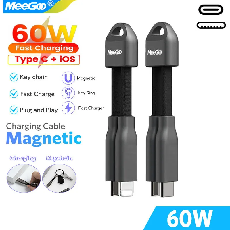 MeeGoo 60W USB C to USB Type C Cable for MacBook Pro Quick Charge 3.1 PD Fast Charging Cable for Samsung Xiaomi POCO Charge Cabl