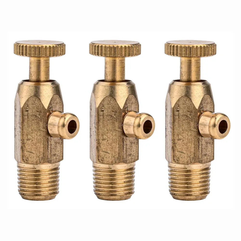 Manifold Exhaust Valve Brass Air Pressure Valve Compact For Tight Spaces High Pressure Resistance For Cast Iron Radiators