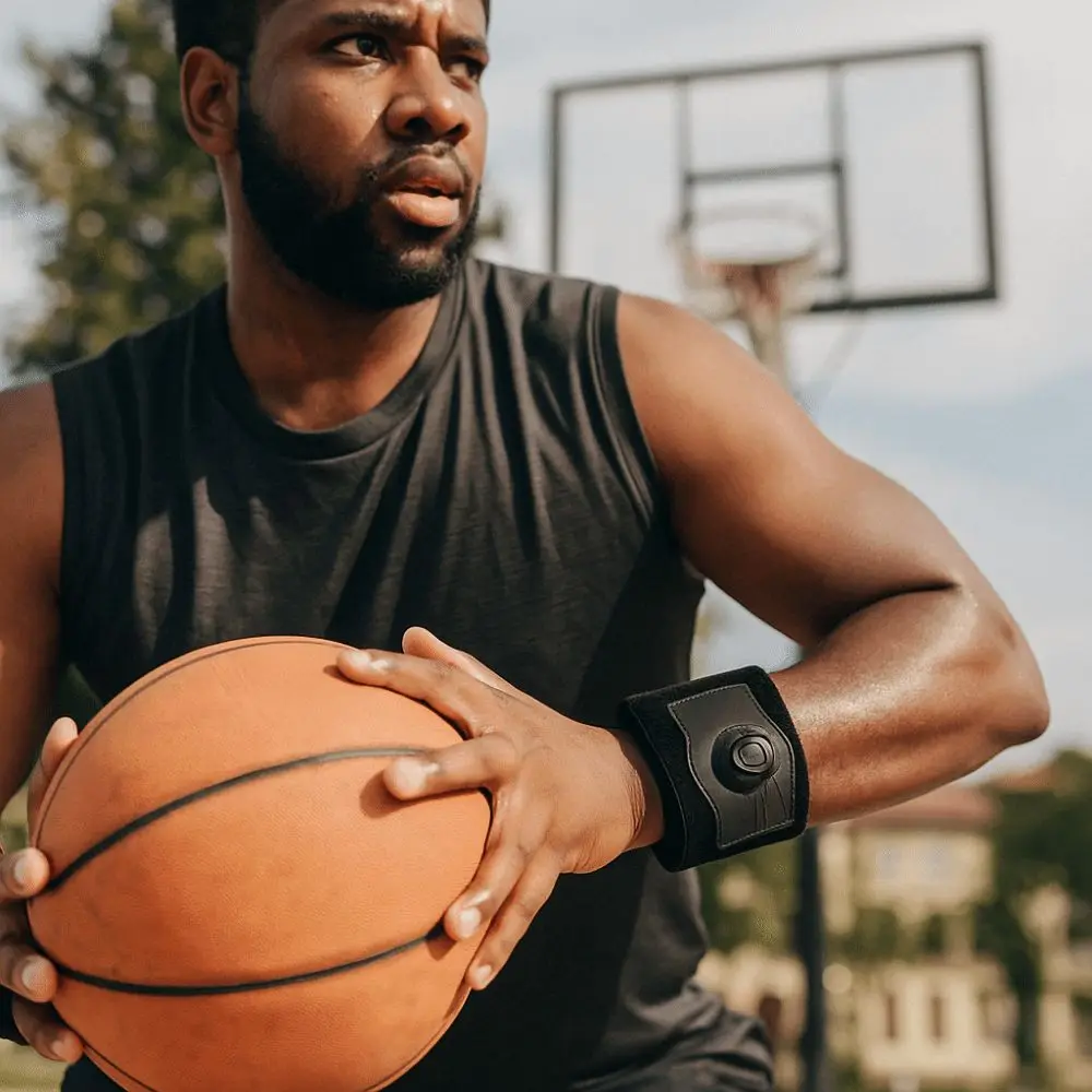 

Knob Adjustable Wrist Support Band Pressurized Thicken Badminton Wrist Support Brace Breathable Built-in Silicone Pad