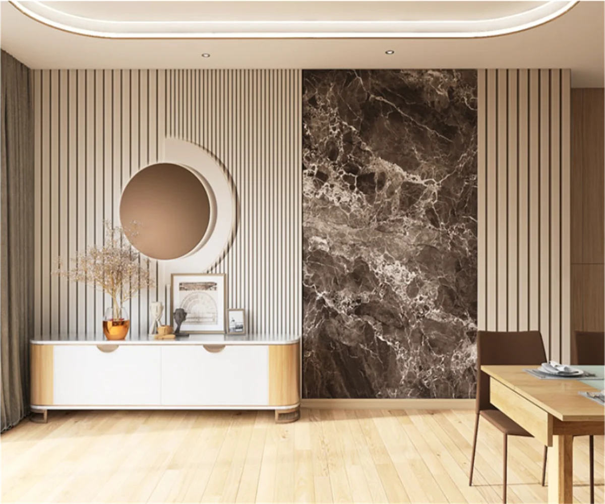 beibehang Customized wall paper modern new luxury imitation grille bedroom bedside living room sofa imitation marble wallpaper