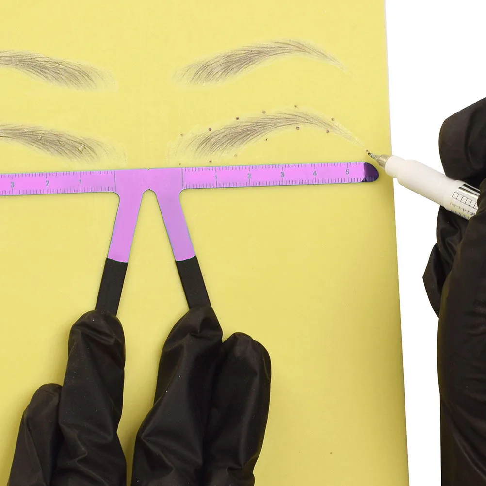 

1pc Eyebrow Ruler Stainless Steel Measuring Tool For Eyebrow Positioning Shaping Makeup Accessory Tattoo Stencil Kit