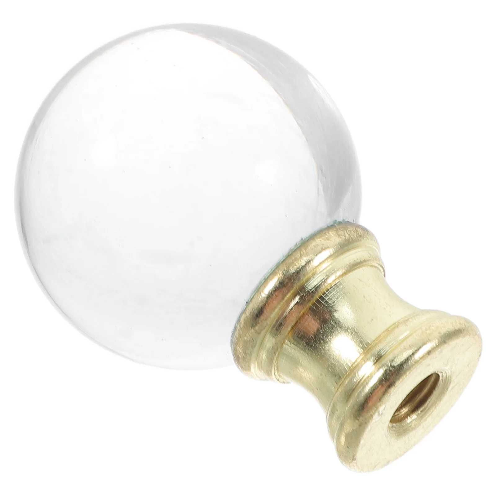 

Clear Glass Lamp Finial Cap Decorative Light Fixture Accessory Replacement Shade Topper Handblown Style Easy Install for Modern