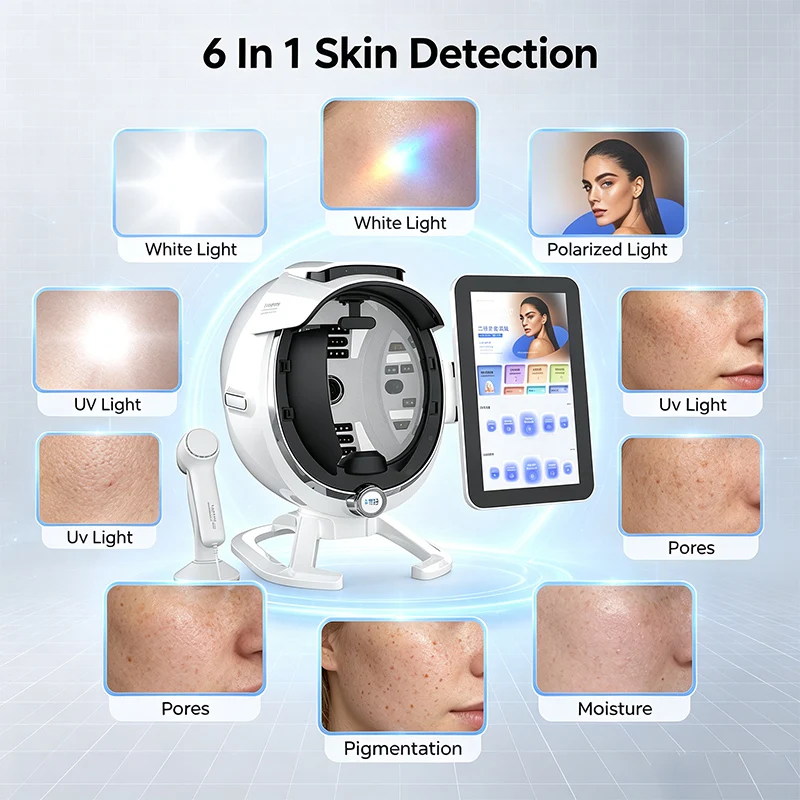 K56 Dual Function Aesthetic Diagnostic Device 15.6 Inch Touch Panel Multi Spectral AI Skin Scalp Analyzer With Handheld Probe