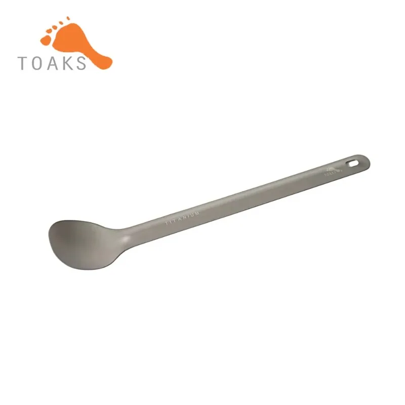 TOAKS SLV-03 Titane Manche Long Cuillère Pique-Nique En Plein Air et Les Touristes Ménagers-Utiliser Britware 220mm 16g
