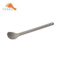 TOAKS SLV-03 Titanium Long Handle Spoon Outdoor Picnic and Household Dual-Use Tableware 220mm 16g