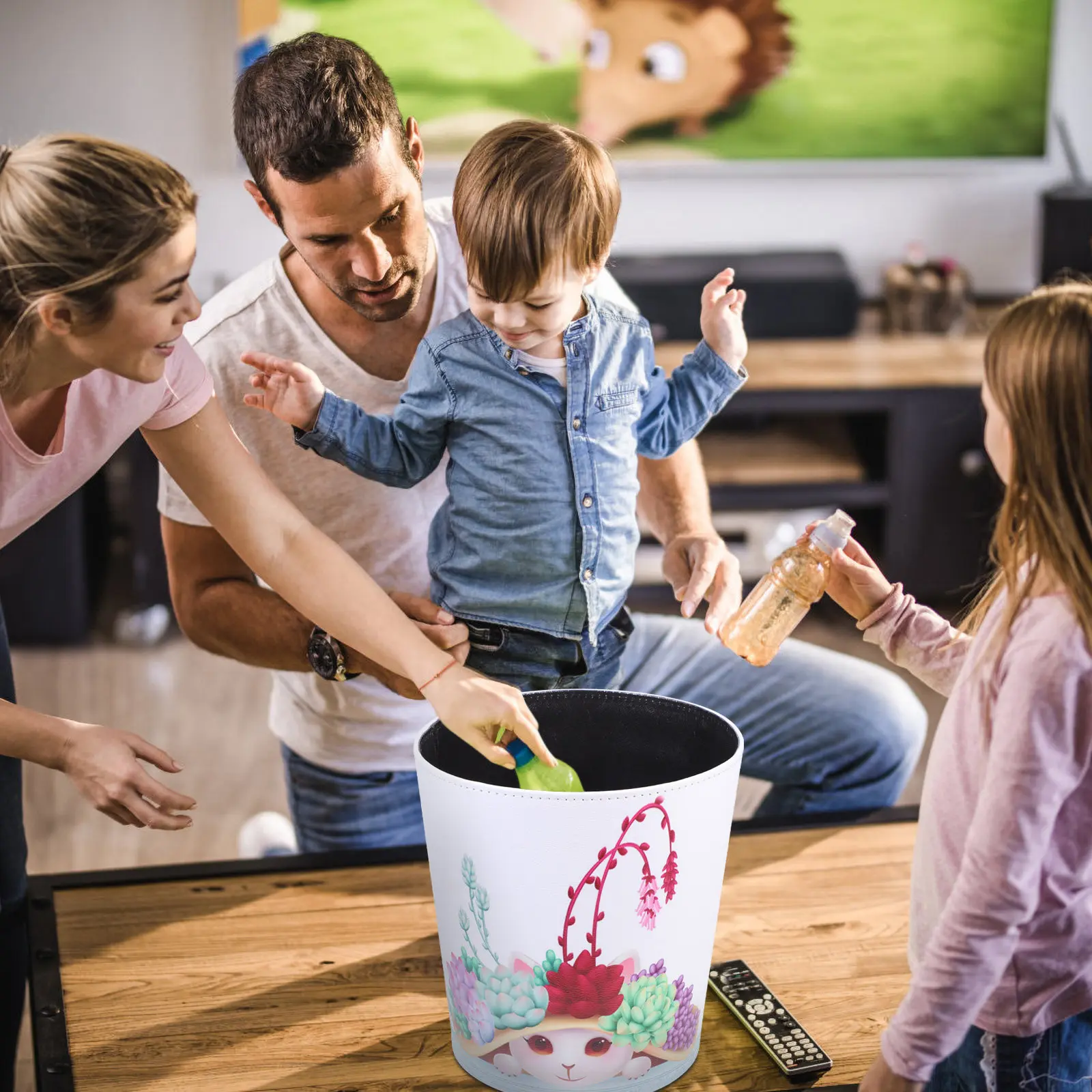 

Многофункциональное ведро для мусора и хранения: органайзер для мелочей, контейнер для бумаг, для дома, офиса, школы, общежития