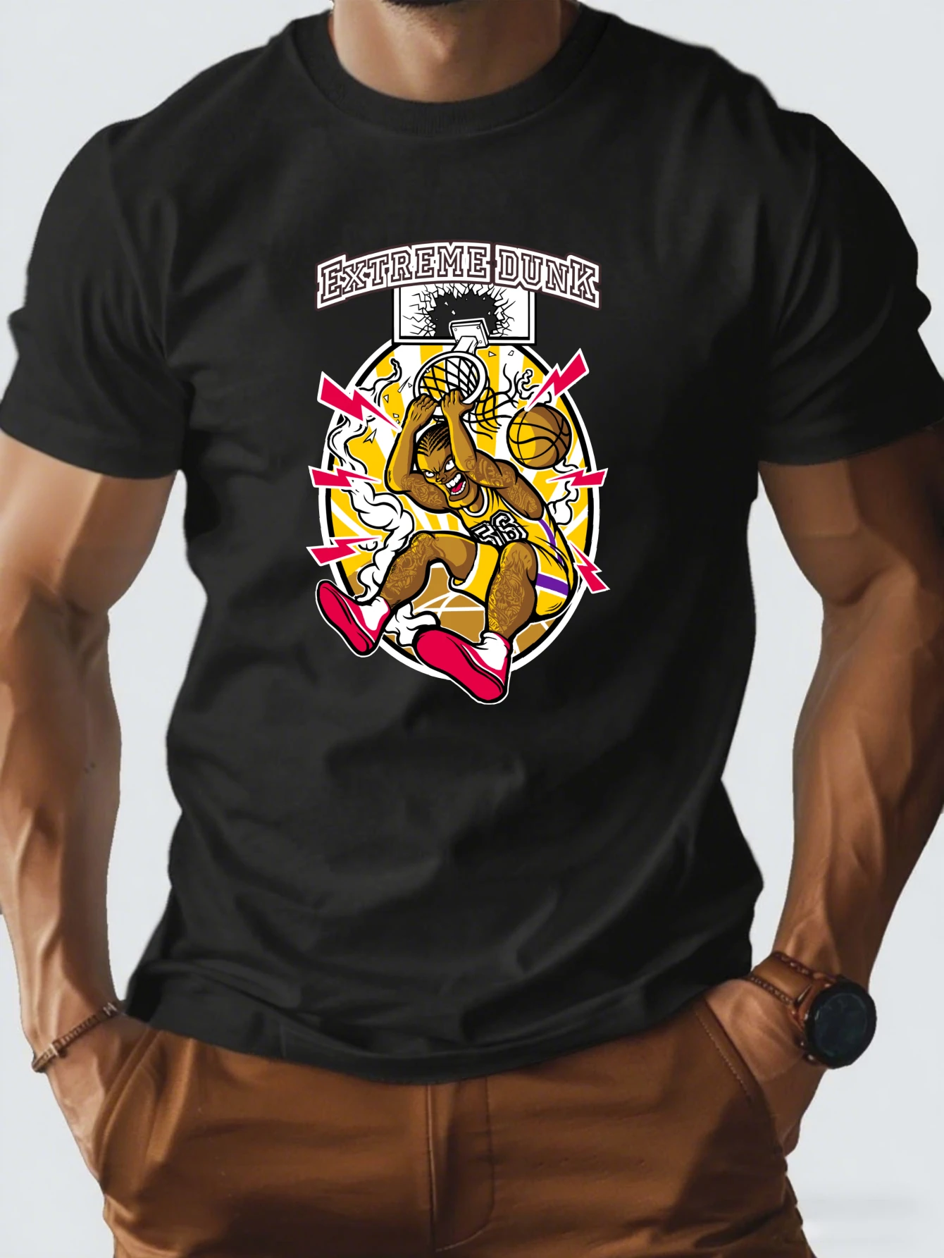 

Vintage Eagle & Snake Graphic T-Shirt for Men, Biker Style Short Sleeve Tee, Classic Wildlife Print Tops