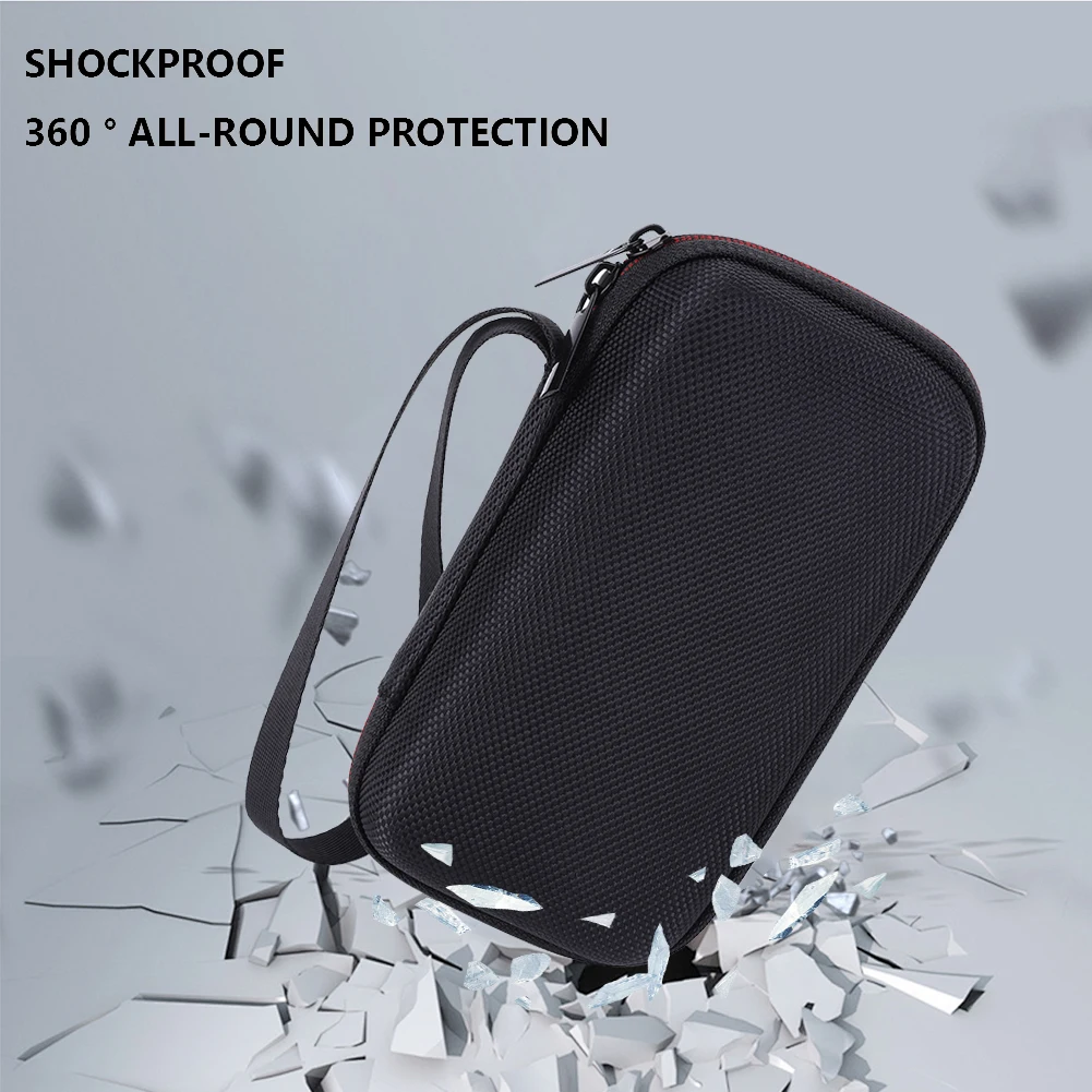 Carrying Case with Mesh Pocket for SD Card USB Type-C Cable Storage Bag for Anbernic RG35XX H/RG353M Handheld Game Console